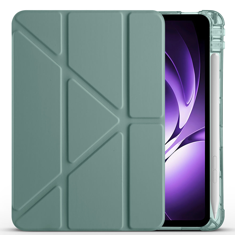 Xiaomi Redmi K Pad Kılıf Zore Tri Folding Kalem Bölmeli Standlı Kılıf Mor