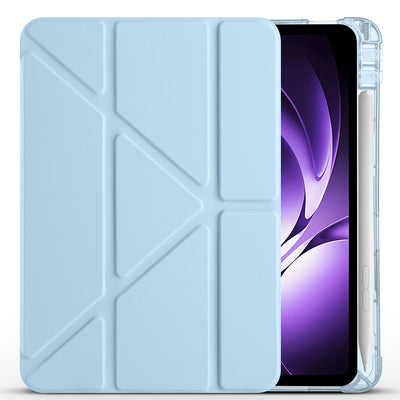 Xiaomi Redmi K Pad Kılıf Zore Tri Folding Kalem Bölmeli Standlı Kılıf Mavi