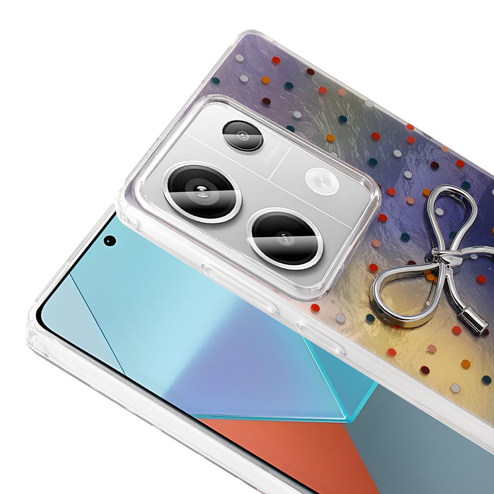 Xiaomi Redmi Note 13 Pro 4G Kılıf Kamera Korumalı Figürlü Zore Ponti Silikon Kapak Açık Mavi