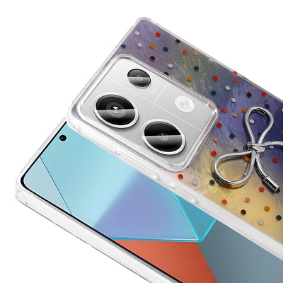 Xiaomi Redmi Note 13 Pro 4G Kılıf Kamera Korumalı Figürlü Zore Ponti Silikon Kapak Açık Mavi