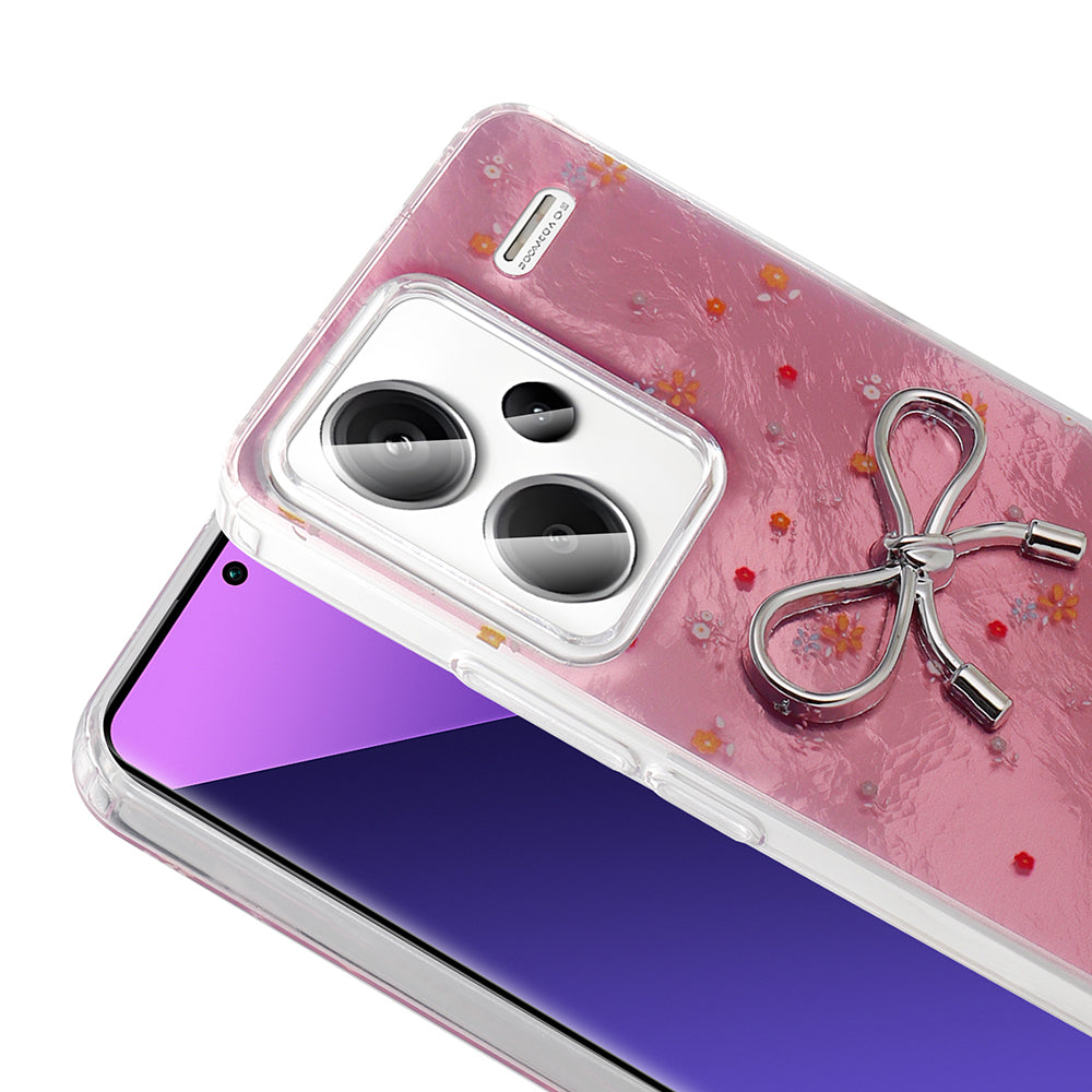 Xiaomi Redmi Note 13 Pro Plus 5G Kılıf Kamera Korumalı Figürlü Zore Ponti Silikon Kapak Lila