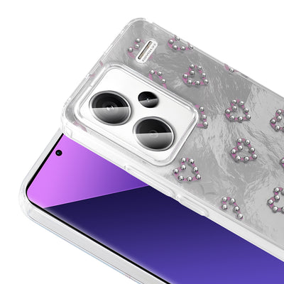 Xiaomi Redmi Note 13 Pro Plus 5G Kılıf Kamera Korumalı Figürlü Zore Ponti Silikon Kapak Lila