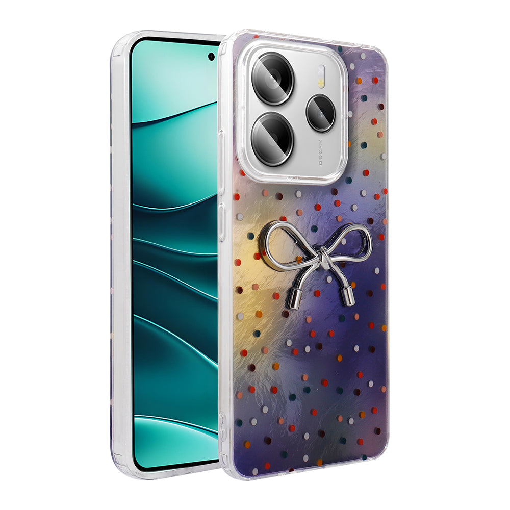 Xiaomi Redmi Note 14 4G Kılıf Kamera Korumalı Figürlü Zore Ponti Silikon Kapak Açık Mavi