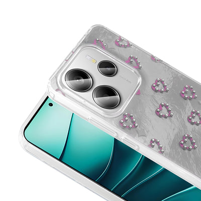 Xiaomi Redmi Note 14 5G Kılıf Kamera Korumalı Figürlü Zore Ponti Silikon Kapak Açık Mavi