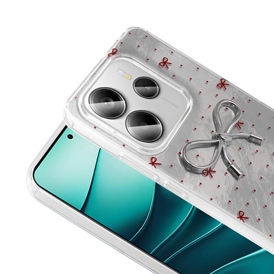 Xiaomi Redmi Note 14 5G Kılıf Kamera Korumalı Figürlü Zore Ponti Silikon Kapak Lila