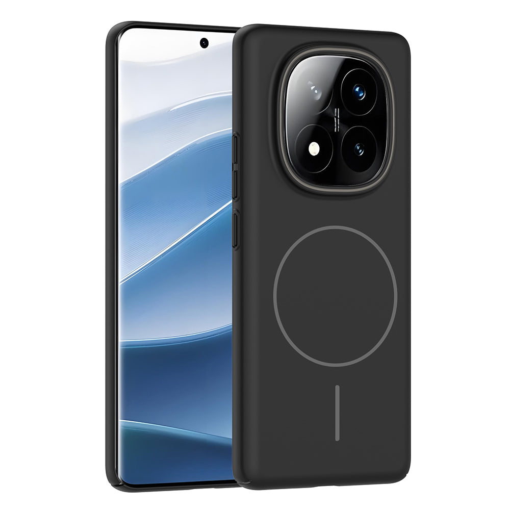 Xiaomi Redmi Note 14 Pro Plus Kılıf M-safe Şarj Özellikli Zore Ruby Sert Kapak Lacivert