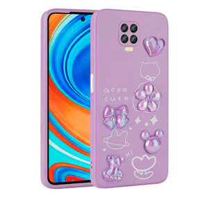 Xiaomi Redmi Note 9 Pro Kılıf Kabartma Figürlü Parlak Zore Toys Silikon Kapak