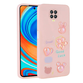 Xiaomi Redmi Note 9 Pro Kılıf Kabartma Figürlü Parlak Zore Toys Silikon Kapak