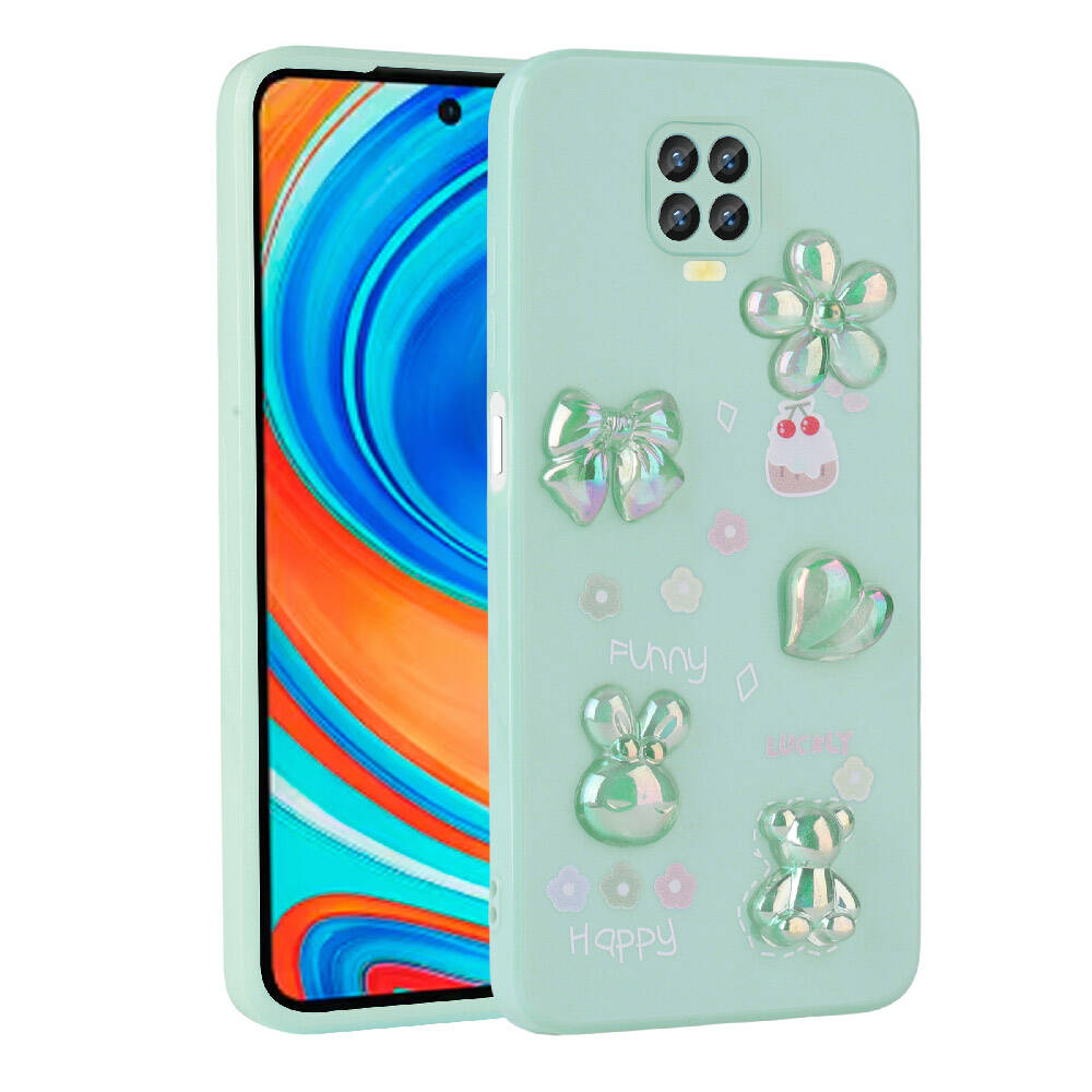 Xiaomi Redmi Note 9S Kılıf Kabartma Figürlü Parlak Zore Toys Silikon Kapak