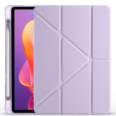Xiaomi Redmi Pad 2 Kılıf Zore Tri Folding Kalem Bölmeli Standlı Kılıf Mavi