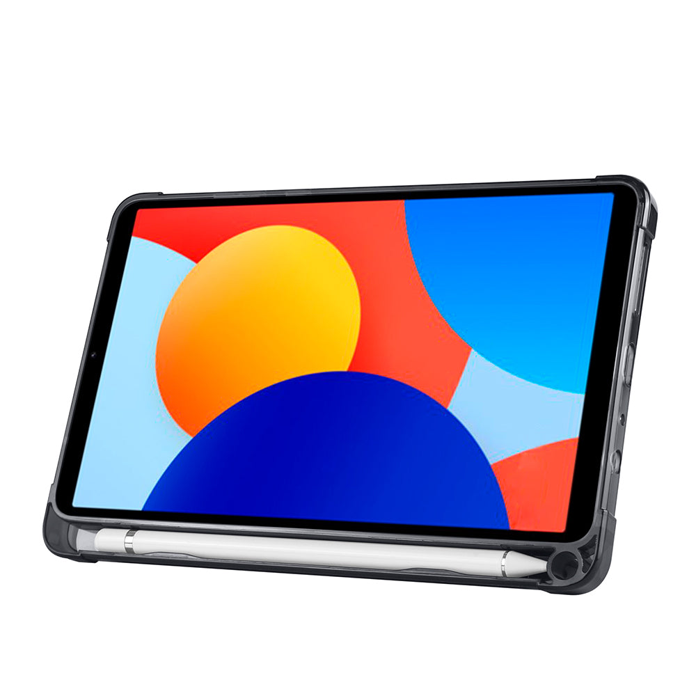 Xiaomi Redmi Pad SE 8.7 Kılıf Zore Tri Folding Kalem Bölmeli Standlı Kılıf Siyah