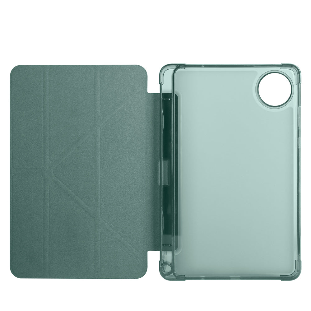 Xiaomi Redmi Pad SE 8.7 Kılıf Zore Tri Folding Kalem Bölmeli Standlı Kılıf Koyu Yeşil