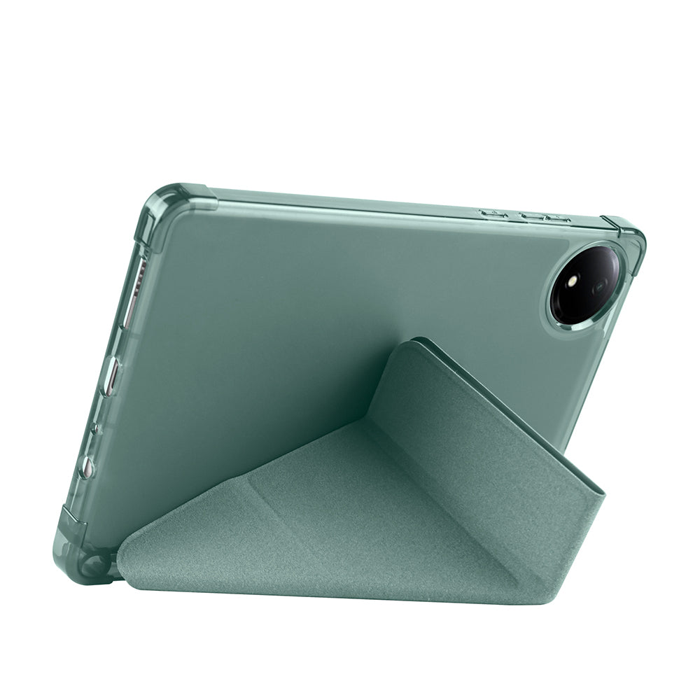 Xiaomi Redmi Pad SE 8.7 Kılıf Zore Tri Folding Kalem Bölmeli Standlı Kılıf Gri