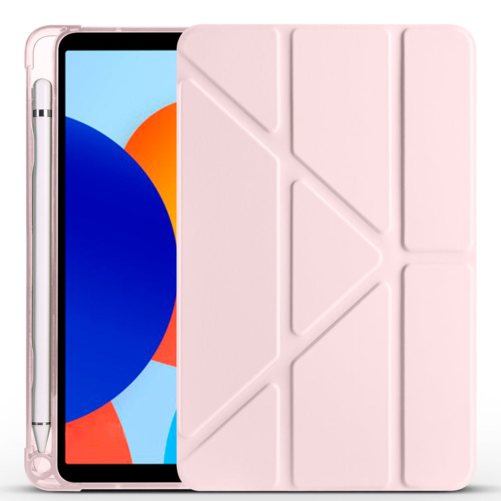 Xiaomi Redmi Pad SE 8.7 Kılıf Zore Tri Folding Kalem Bölmeli Standlı Kılıf Gri