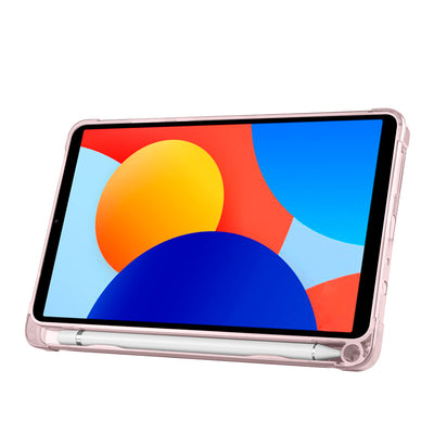 Xiaomi Redmi Pad SE 8.7 Kılıf Zore Tri Folding Kalem Bölmeli Standlı Kılıf Gri