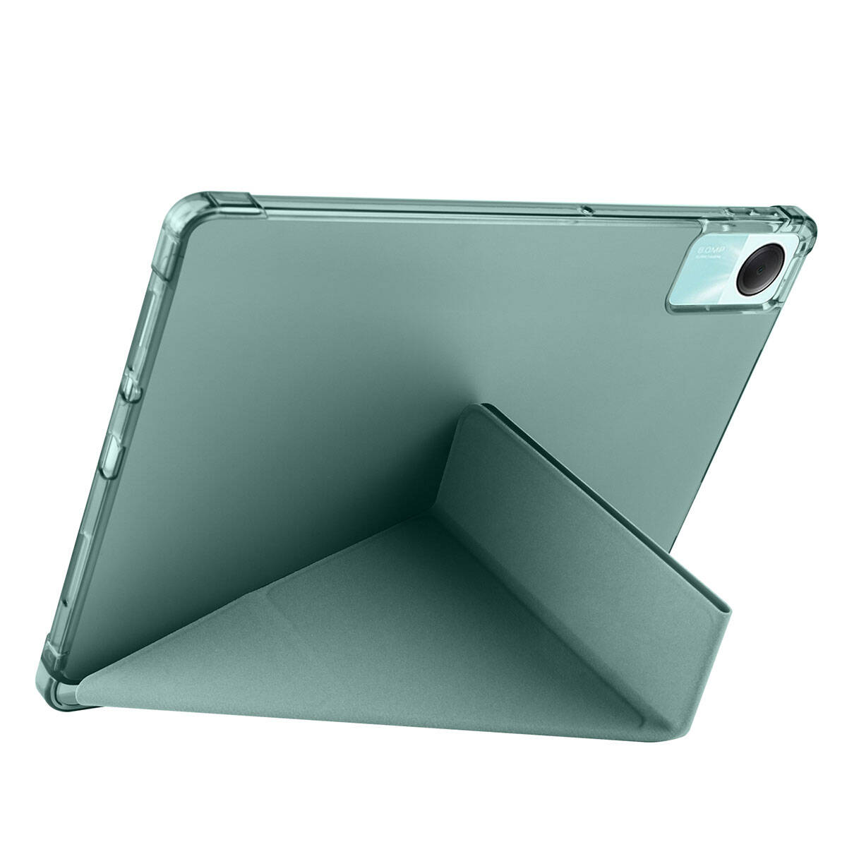 Xiaomi Redmi Pad SE Kılıf Zore Tri Folding Kalem Bölmeli Standlı Kılıf Kırmızı