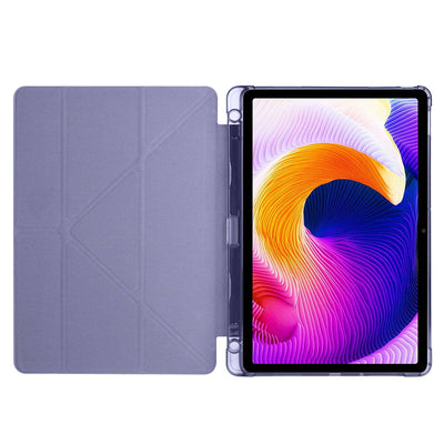 Xiaomi Redmi Pad SE Kılıf Zore Tri Folding Kalem Bölmeli Standlı Kılıf Siyah