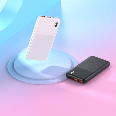 Xipin PX721 Hızlı Şarj Özellikli LED Işık Göstergeli Dual USB Taşınabilir Powerbank 10000mAh Beyaz