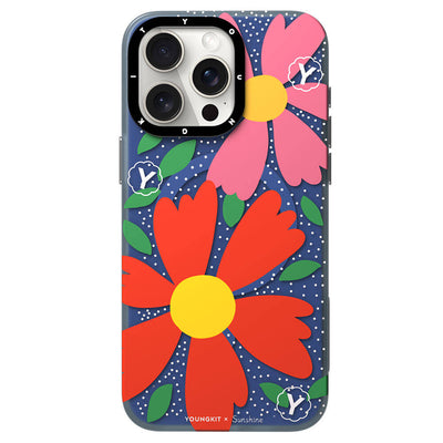 Apple iPhone 15 Pro Max Kılıf Magsafe Şarj Özellikli Sunshine Tasarımlı Youngkit Colorful Serisi Kapak Kırmızı