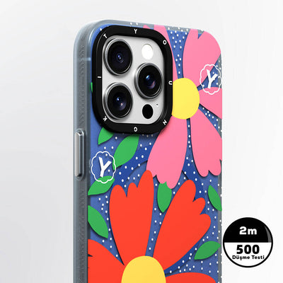 Apple iPhone 15 Pro Max Kılıf Magsafe Şarj Özellikli Sunshine Tasarımlı Youngkit Colorful Serisi Kapak Kırmızı