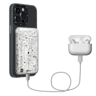 Youngkit Tech Hızlı Şarj Özellikli Wireless Powerbank 15W 5000mAh Beyaz