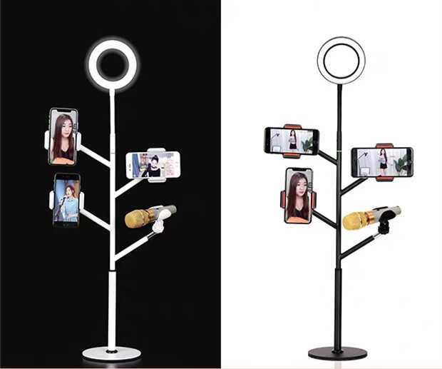 Zore Professional Live Stream Işıklı Telefon Tutucu Ring Light