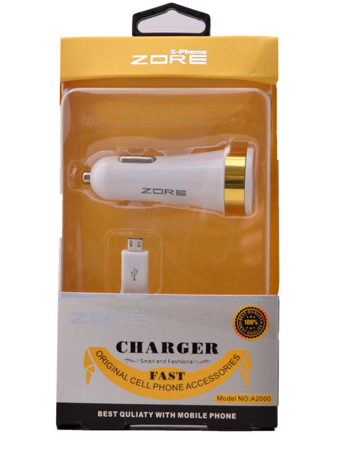 Zore 3 Usb li 2 in 1 Micro Araç Şarj Seti 3000 Mah