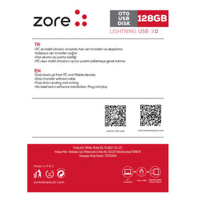 Zore 3.0 Lightning Metal OTG 128 GB