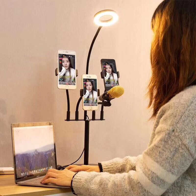 Zore 5 in 1 Işıklı Telefon Tutucu Ring Light