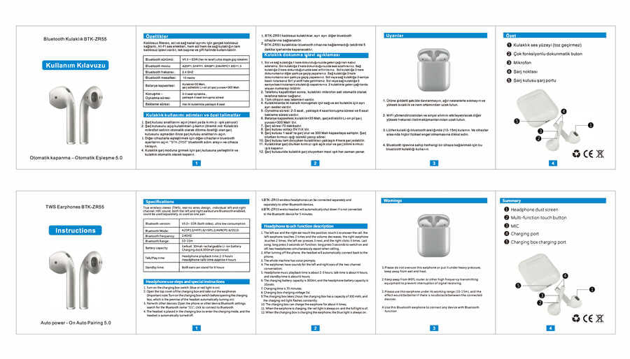 Zore BTK-ZR55 Bluetooth Kulaklık