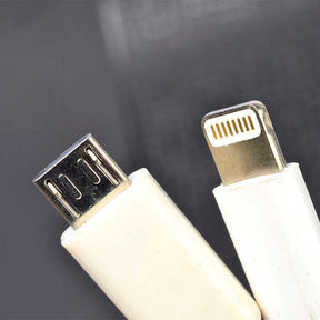 Zore Çiftli Lightning-Micro Kısa Usb Kablo