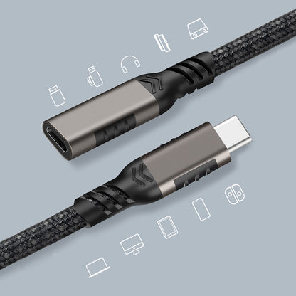 Zore Extension USB3.2 Type-C PD Uzatma Kablosu 100W 20Gbps 4K@60Hz 2 Metre