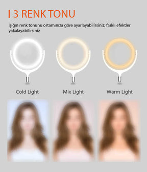 Zore F-539A Işıklı Telefon Tutucu Ring Light