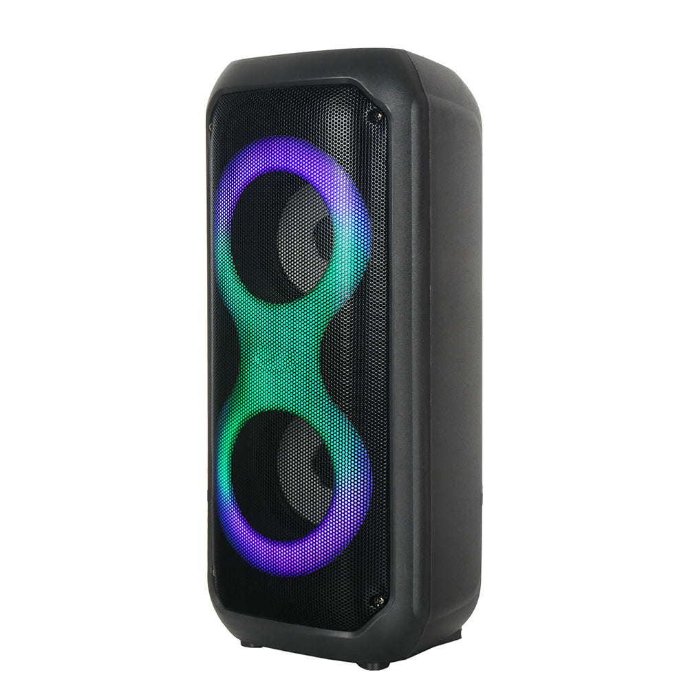 Zore GD-2413 FM Radyolu RGB TWS Çift 4 inç Stereo Bass Kablosuz Hoparlör