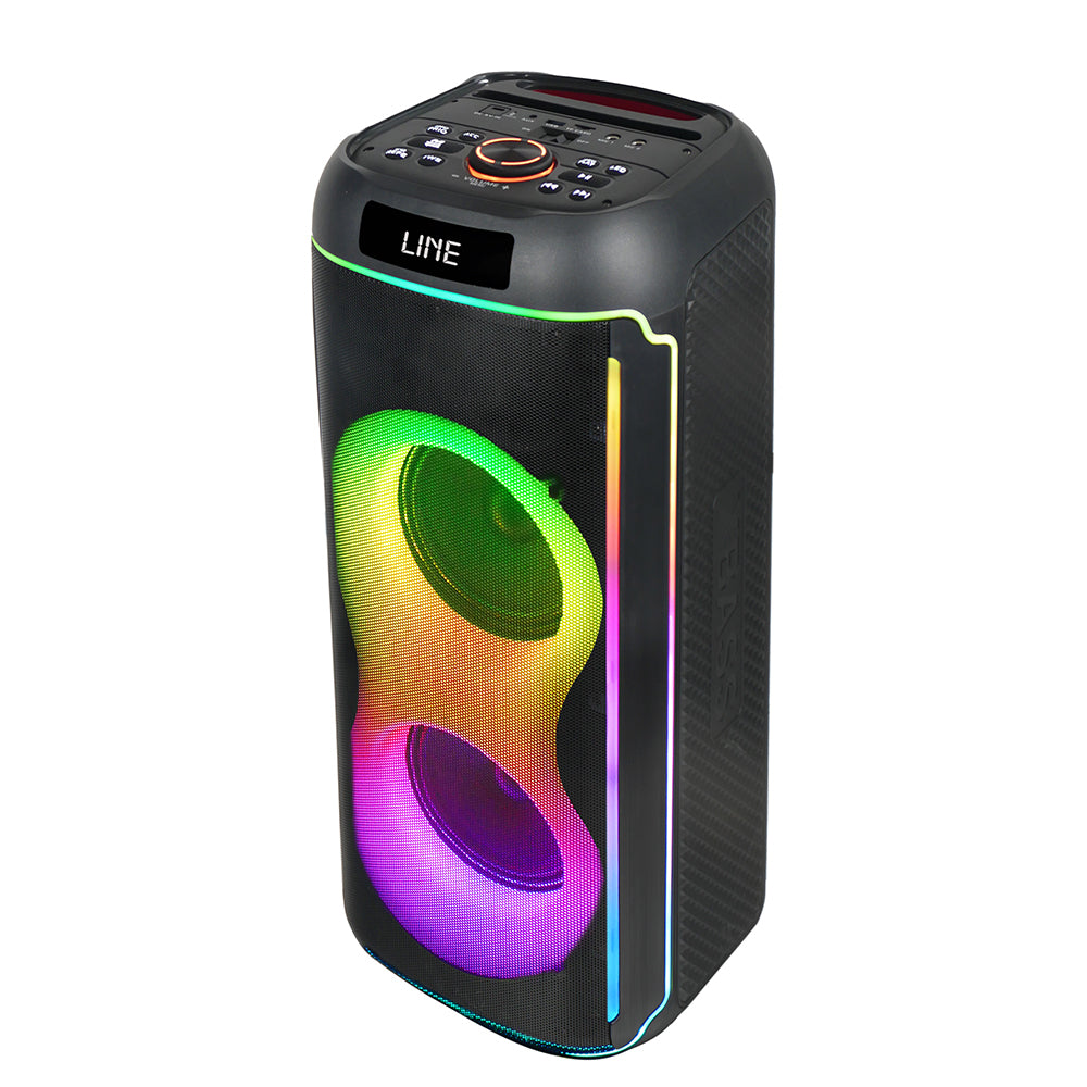 Zore GD-2606 Dijital LED Göstergeli FM Radyolu Mikrofonlu RGB TWS Çift 6.5 inç Stereo Bass Kablosuz Karaoke Hoparlör