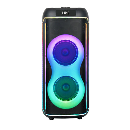 Zore GD-2606 Dijital LED Göstergeli FM Radyolu Mikrofonlu RGB TWS Çift 6.5 inç Stereo Bass Kablosuz Karaoke Hoparlör