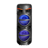 Zore GD-2809 Dijital LED Göstergeli FM Radyolu Mikrofonlu RGB TWS Çift 8 inç Stereo Bass Kablosuz Karaoke Hoparlör