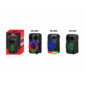 Zore GD-692 FM Radyolu Mikrofonlu RGB TWS 6.5 inç Stereo Bass Kablosuz Karaoke Hoparlör