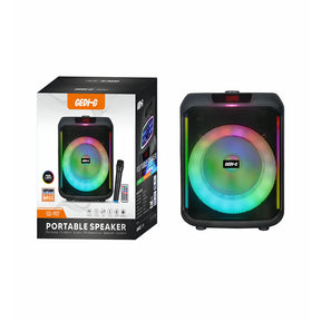 Zore GD-907 Dijital LED Göstergeli FM Radyolu Mikrofonlu RGB TWS 8 inç Stereo Bass Kablosuz Karaoke Hoparlör