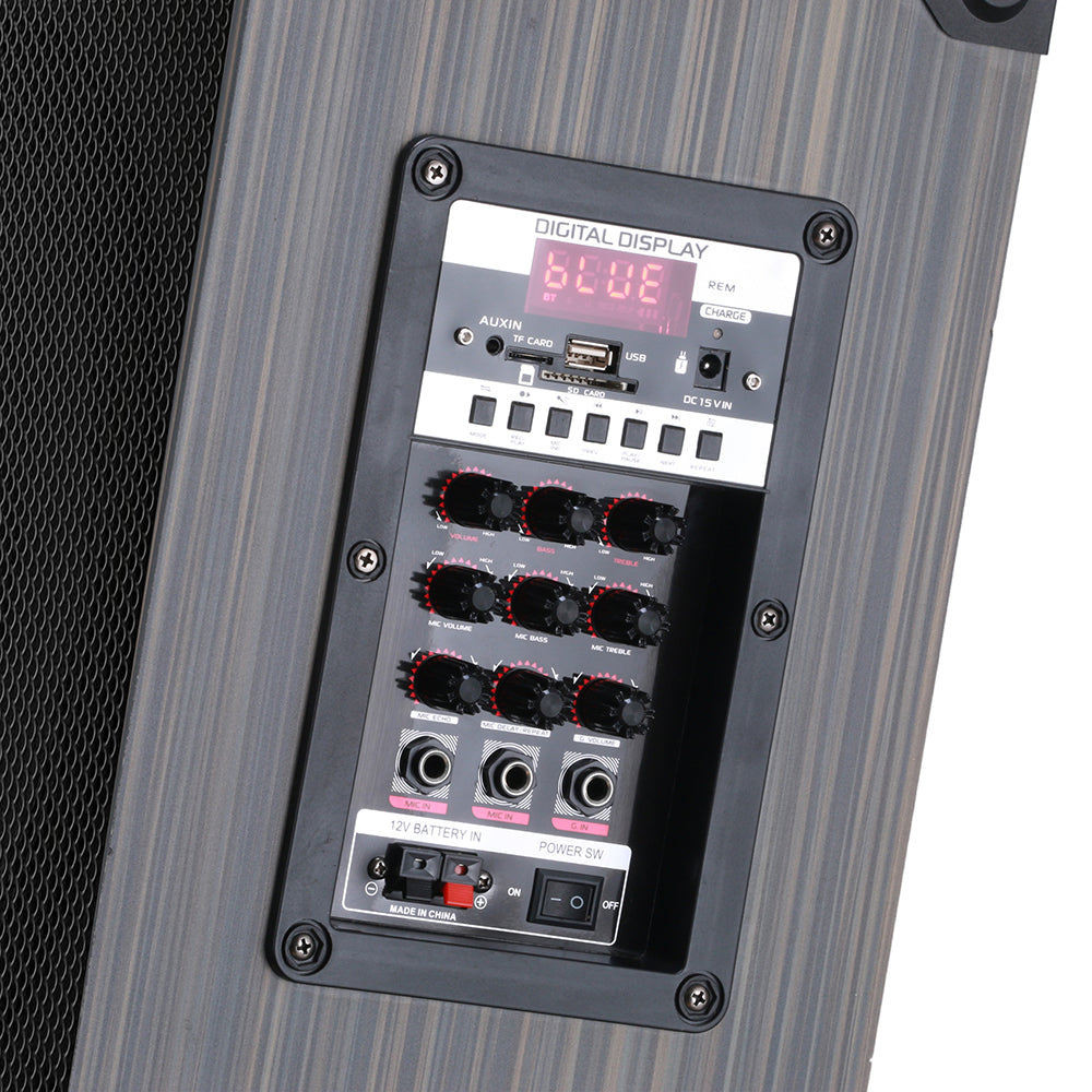 Zore LT-910 Dijital LED Göstergeli FM Radyolu Mikrofonlu Gitar Girişli TWS 10 inç Stereo Bass Kablosuz Karaoke Hoparlör