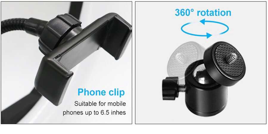 Zore M-26 Işıklı Telefon Tutucu Ring Light