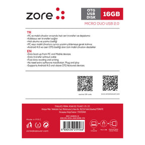 Zore OM1 Micro Metal OTG 16GB