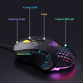 Zore Onikuma G21 RGB Oyuncu Klavye Mouse Seti