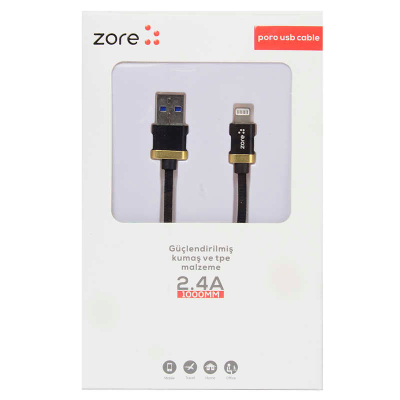 Zore Poro Lightning Usb Kablo 1M