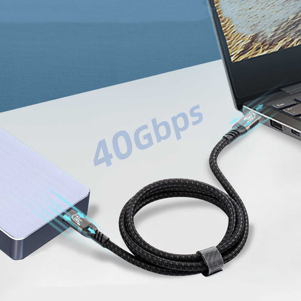 Zore QG01 Type-C to Type-C USB4 PD Data Kablosu 240W 40Gbps 8K@60Hz 0.5 Metre