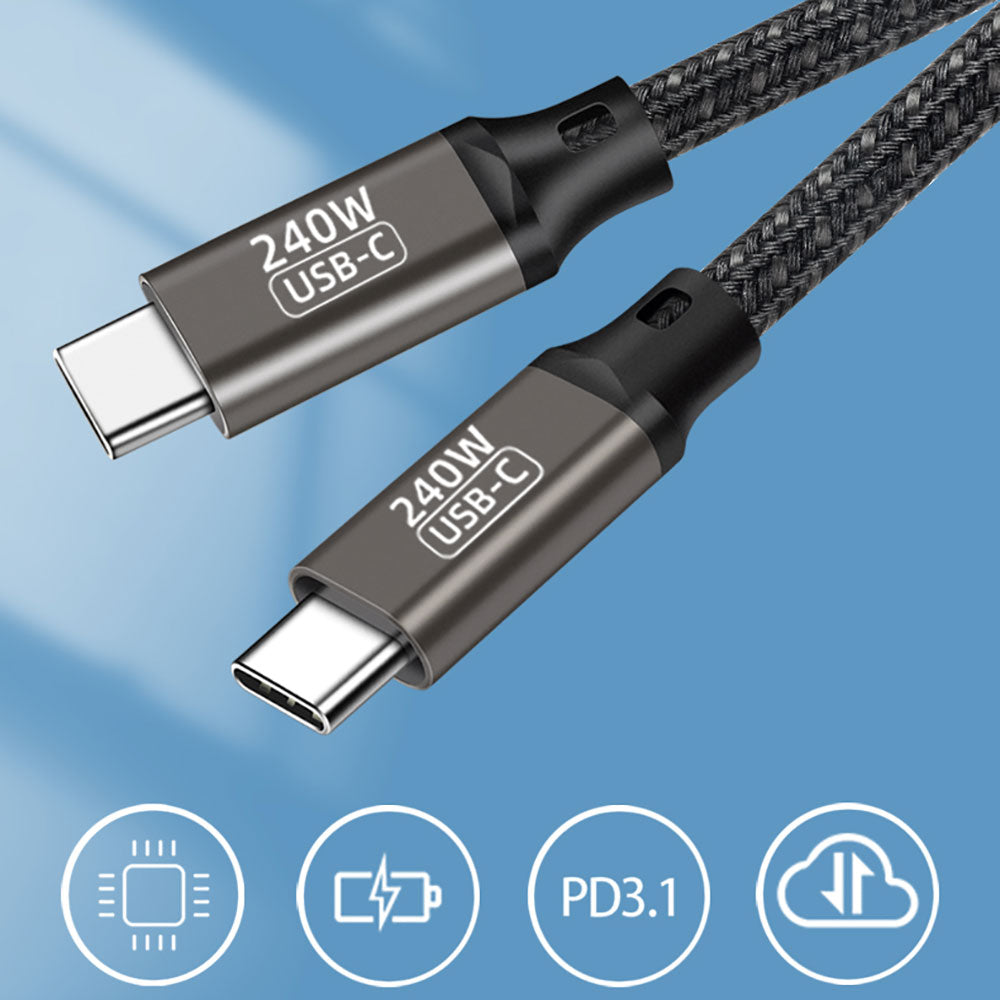 Zore QG02 Type-C to Type-C PD3.1 Data Kablosu 240W 480Mbps 1.5 Metre