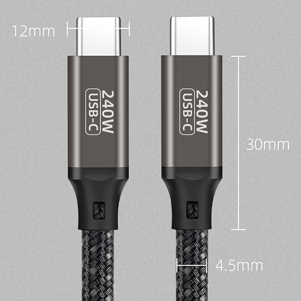 Zore QG02 Type-C to Type-C PD3.1 Data Kablosu 240W 480Mbps 3 Metre