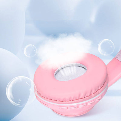 Zore STN-28 Pro Kedi Kulaklı Tasarımlı RGB Işıklı Bluetooth Kulaklık Pembe