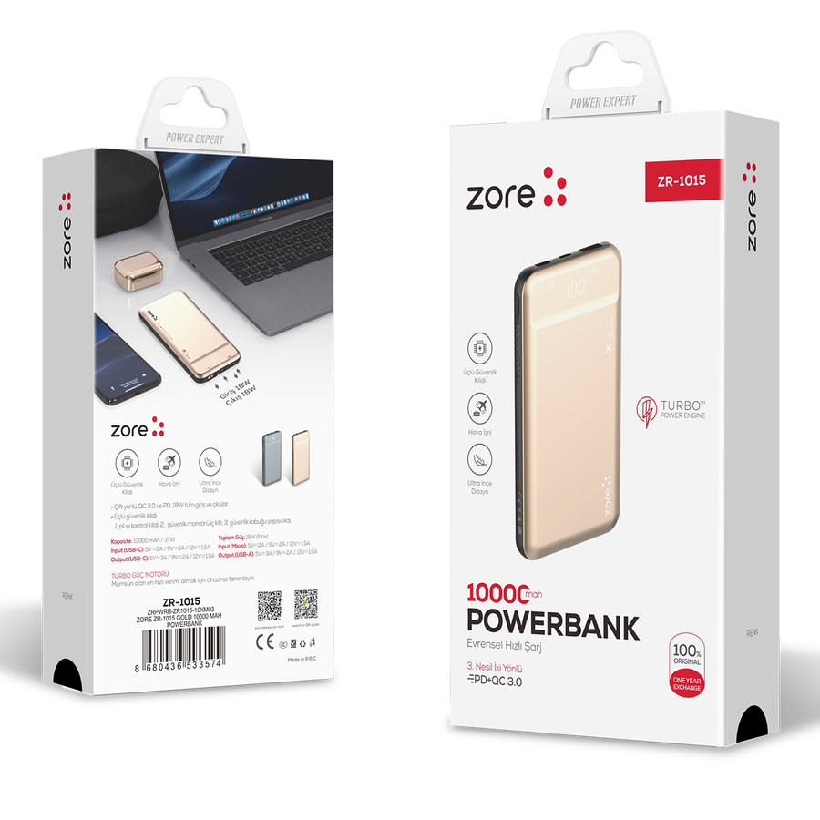 Zore ZR-1015 10000 Mah Powerbank