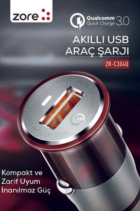 Zore ZR-C304Q Ligthing Araç Şarj Seti